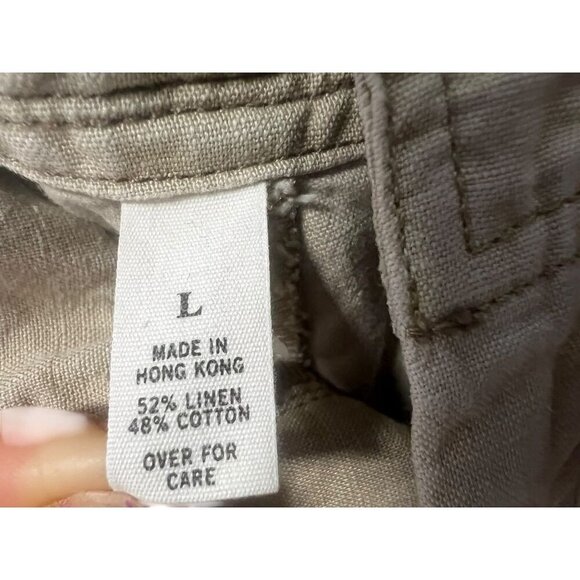 Abercrombie & Fitch Womens Beige Linen/Cotton Blend Bermuda Shorts, Beach, resor - Picture 6 of 10